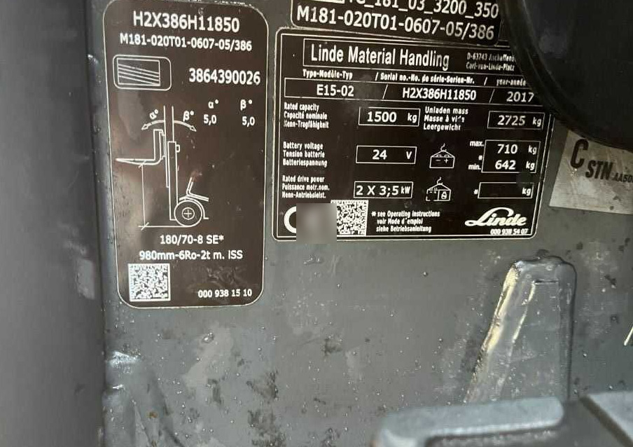 Linde E15-02 - Empilhador elétrico: foto 4 Linde E15-02 - Empilhador elétrico: foto 4