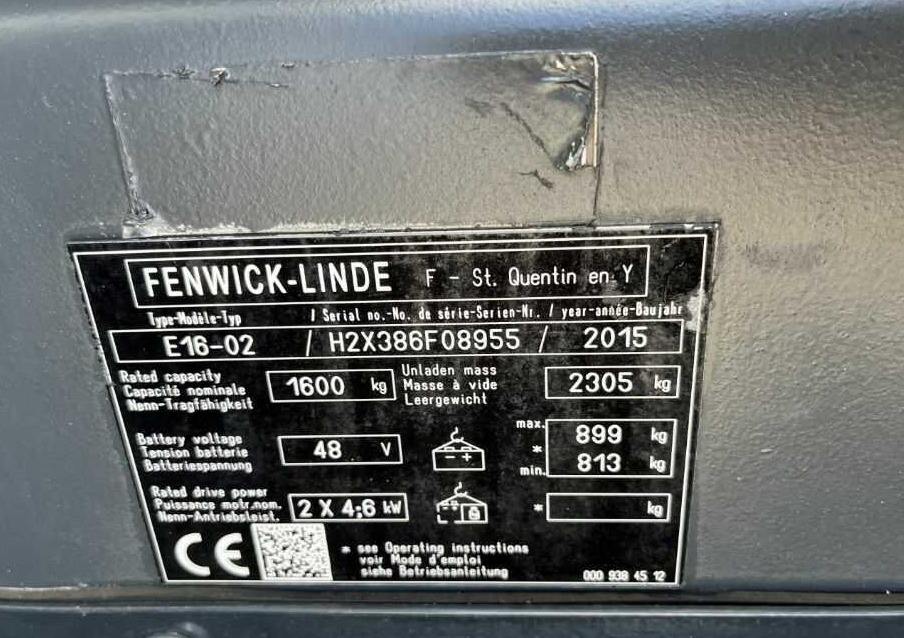 Linde E16-02 - Empilhador elétrico: foto 4 Linde E16-02 - Empilhador elétrico: foto 4