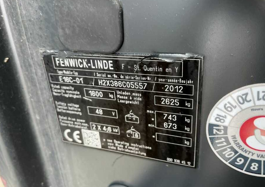 Linde E16C-01 - Empilhador elétrico: foto 4 Linde E16C-01 - Empilhador elétrico: foto 4