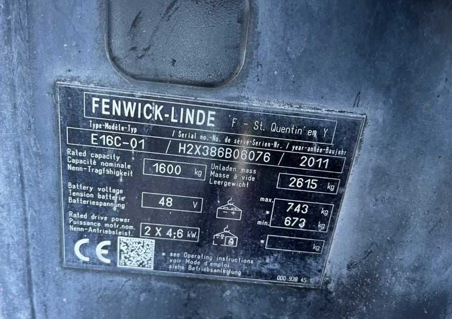 Linde E16C-01 - Empilhador elétrico: foto 4 Linde E16C-01 - Empilhador elétrico: foto 4
