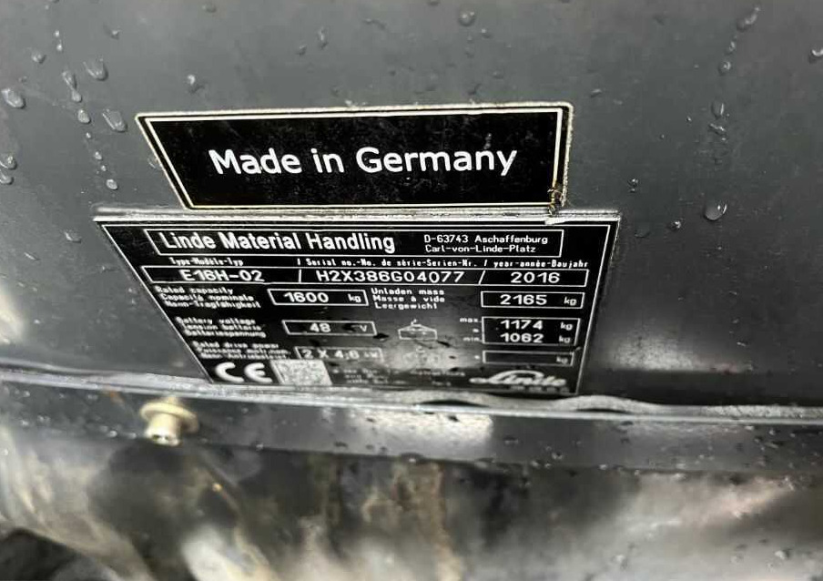 Linde E16H-02 - Empilhador elétrico: foto 4 Linde E16H-02 - Empilhador elétrico: foto 4
