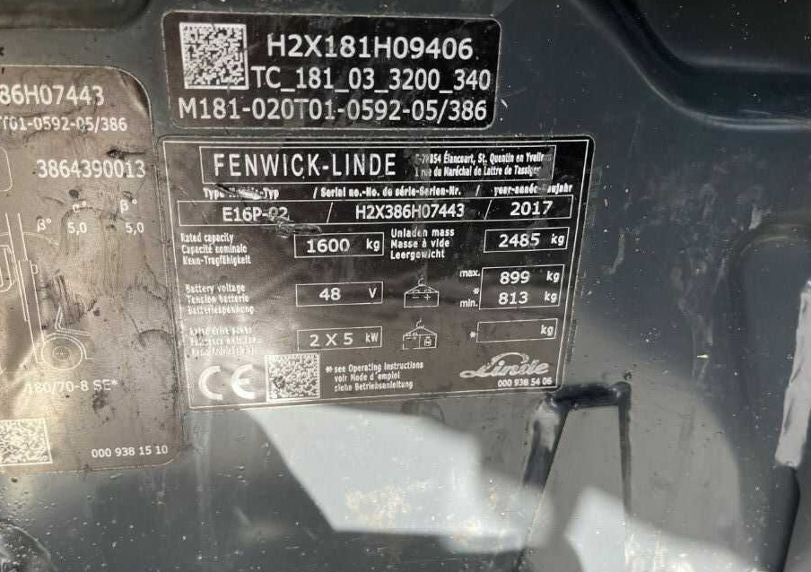 Linde E16P-02 - Empilhador elétrico: foto 4 Linde E16P-02 - Empilhador elétrico: foto 4