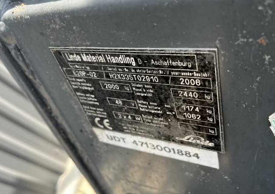 Linde E20P-02 - Empilhador elétrico: foto 4 Linde E20P-02 - Empilhador elétrico: foto 4