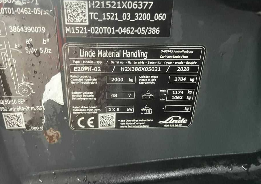 Linde E20PH-02 - Empilhador elétrico: foto 4 Linde E20PH-02 - Empilhador elétrico: foto 4