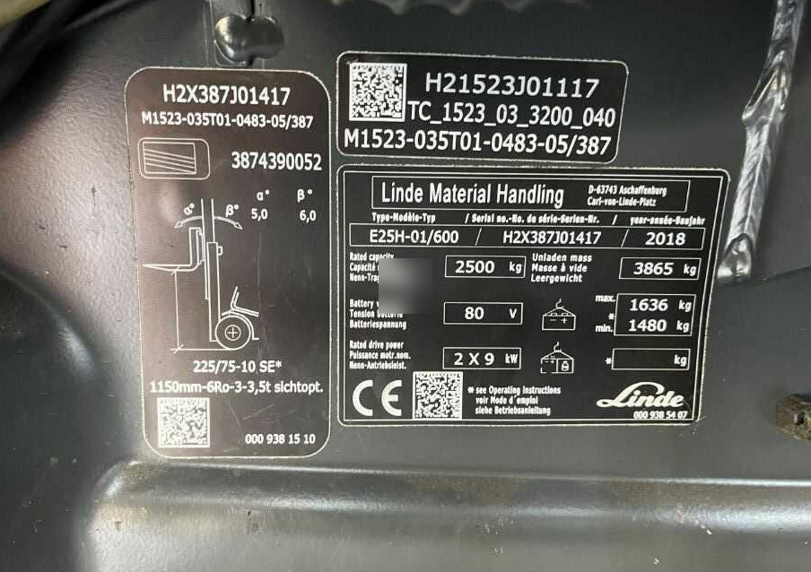Linde E25H-01/600 - Empilhador elétrico: foto 4 Linde E25H-01/600 - Empilhador elétrico: foto 4
