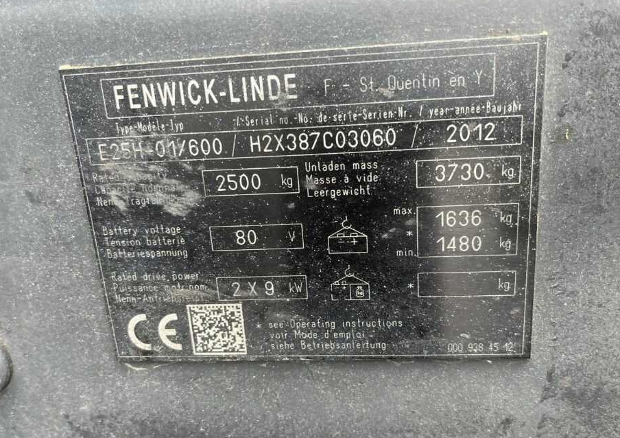 Linde E25H-01/600 - Empilhador elétrico: foto 4 Linde E25H-01/600 - Empilhador elétrico: foto 4