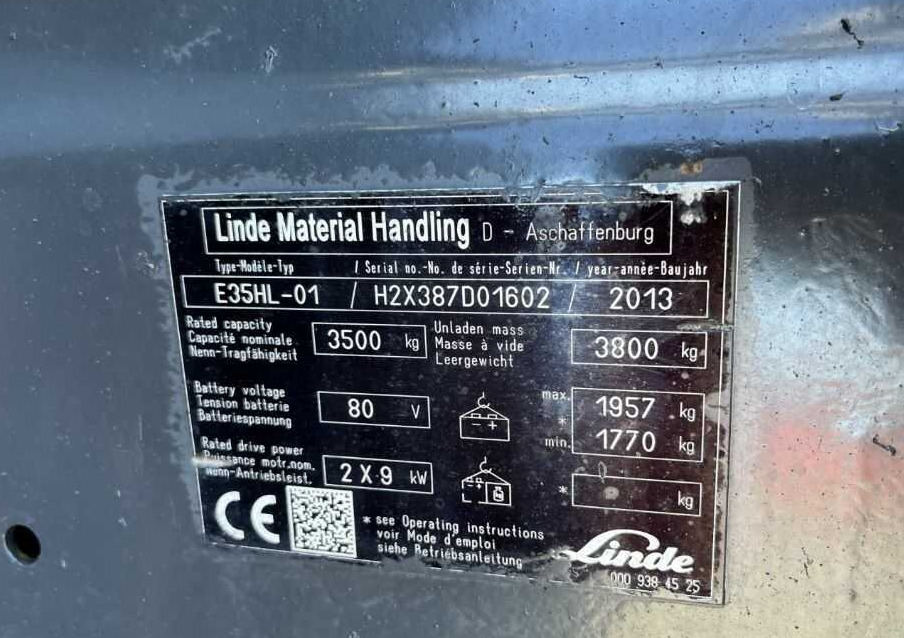 Linde E35HL-01 - Empilhador elétrico: foto 4 Linde E35HL-01 - Empilhador elétrico: foto 4