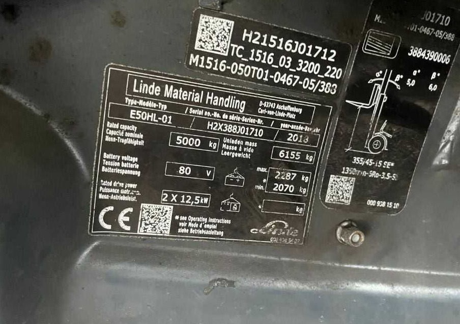 Linde E50HL-01 - Empilhador elétrico: foto 4 Linde E50HL-01 - Empilhador elétrico: foto 4