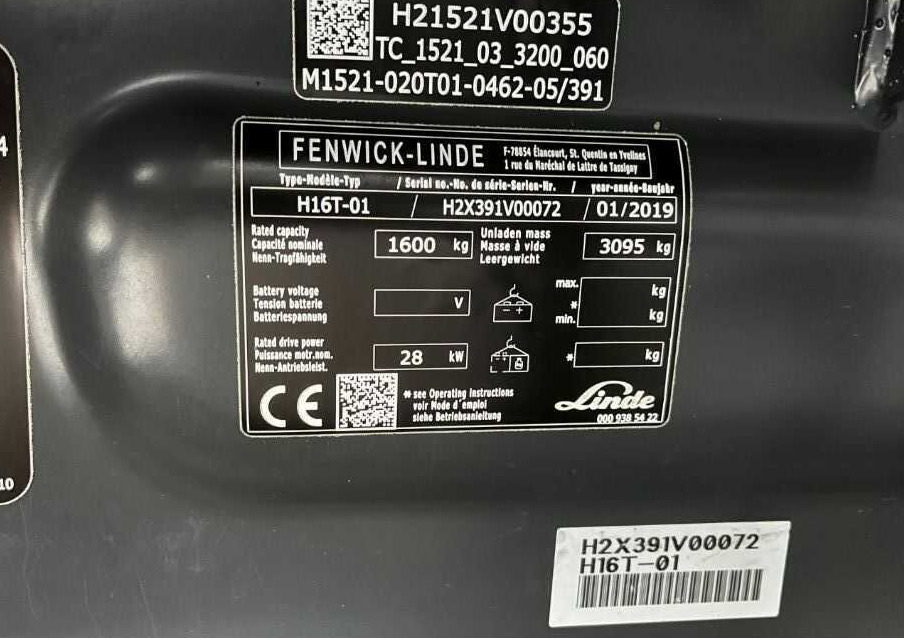 Linde H16T-01 - Empilhador a gás: foto 4 Linde H16T-01 - Empilhador a gás: foto 4