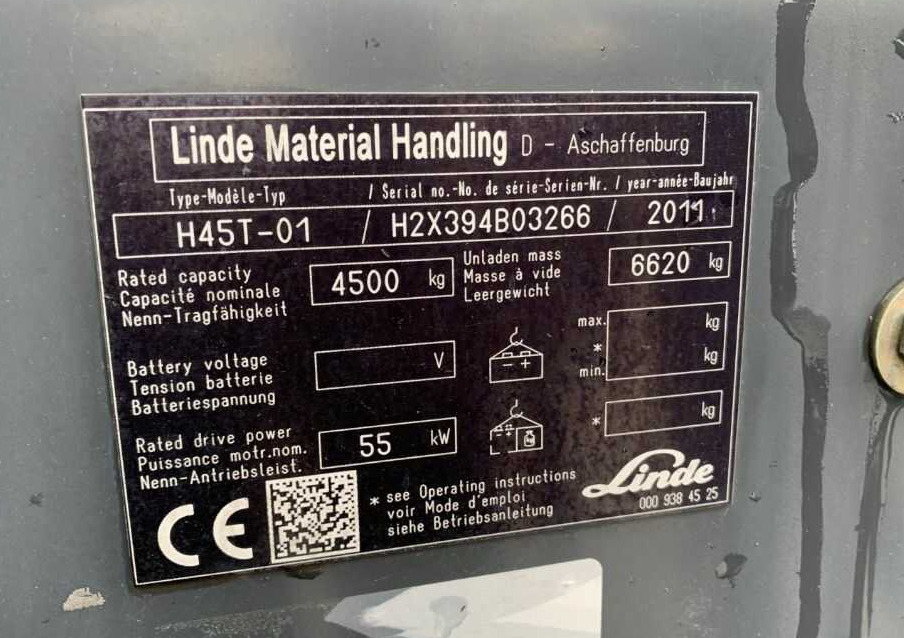 Linde H45T-01 - Empilhador a gás: foto 2 Linde H45T-01 - Empilhador a gás: foto 2