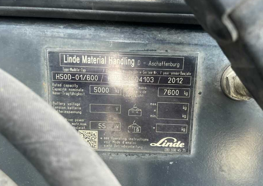 Linde H50D-01/600 - Empilhador a diesel: foto 4 Linde H50D-01/600 - Empilhador a diesel: foto 4