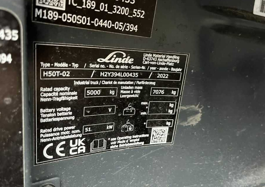 Linde H50T-02 - Empilhador a gás: foto 4 Linde H50T-02 - Empilhador a gás: foto 4