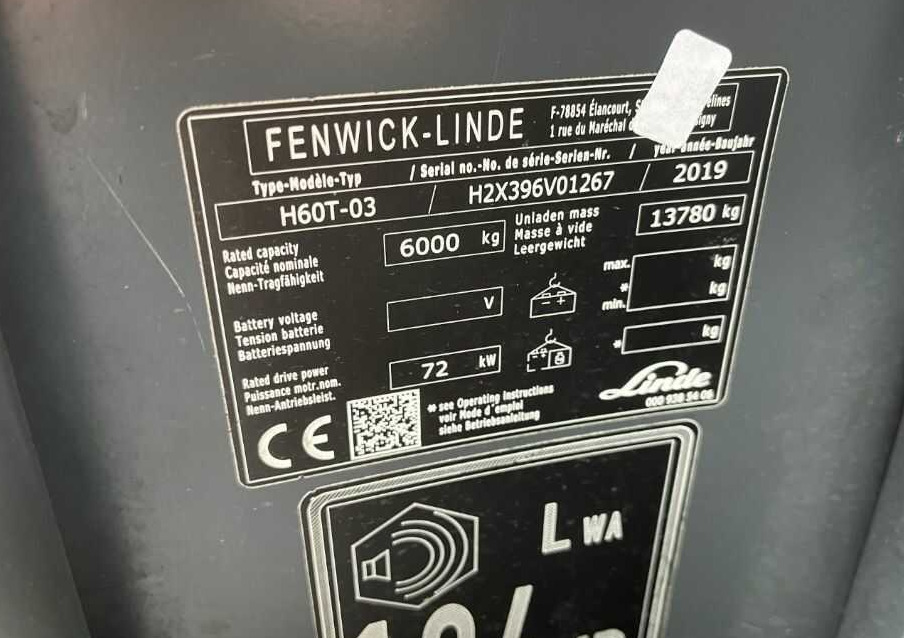 Linde H60T-03 - Empilhador a gás: foto 4 Linde H60T-03 - Empilhador a gás: foto 4