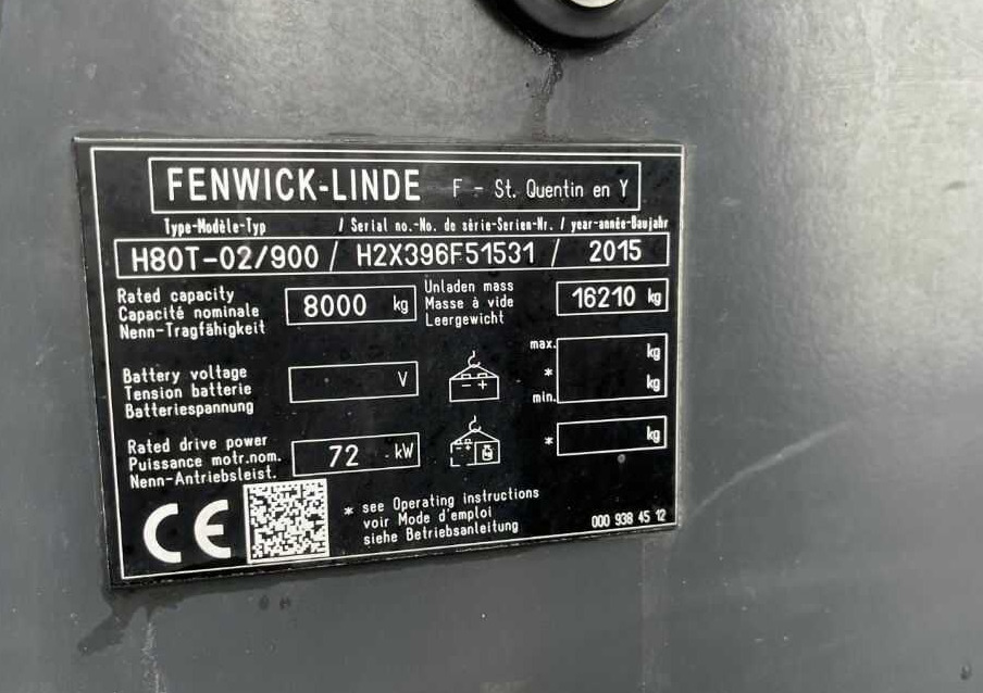 Linde H80T-02/900 - Empilhador a gás: foto 4 Linde H80T-02/900 - Empilhador a gás: foto 4