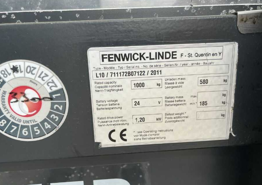 Linde L10 - Stacker: foto 4 Linde L10 - Stacker: foto 4