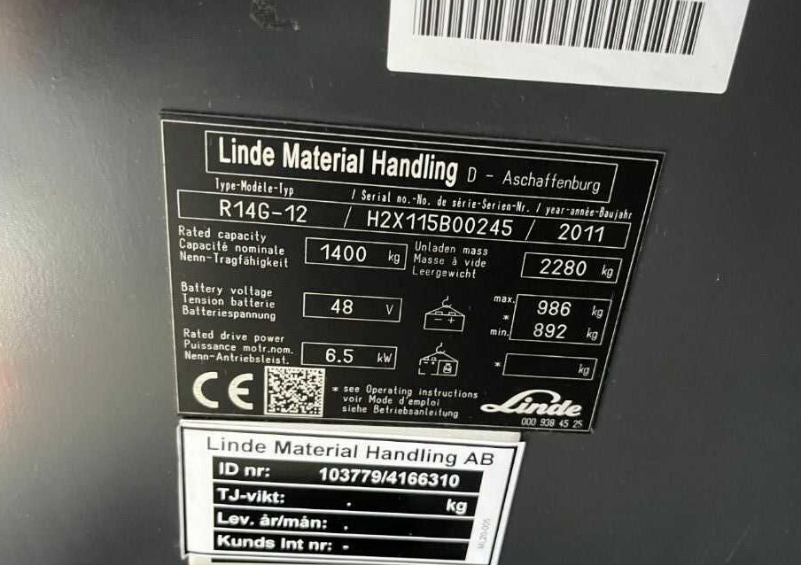 Linde R14G - Empilhador retráctil: foto 4 Linde R14G - Empilhador retráctil: foto 4