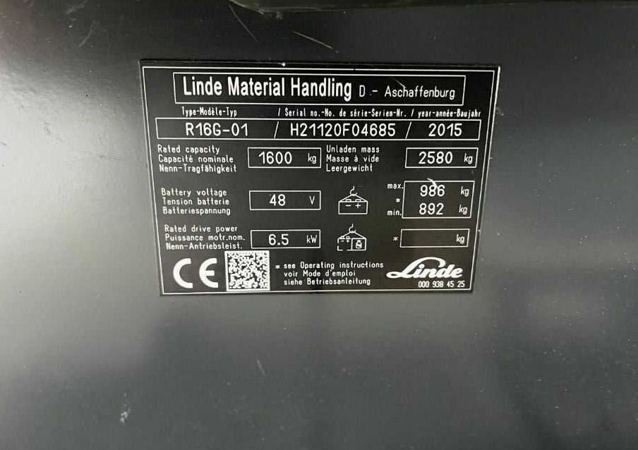 Linde R16G - Empilhador retráctil: foto 4 Linde R16G - Empilhador retráctil: foto 4