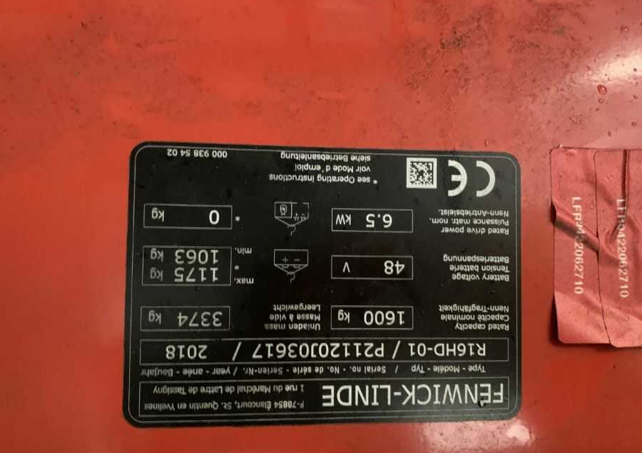 Linde R16HD-01 - Empilhador retráctil: foto 4 Linde R16HD-01 - Empilhador retráctil: foto 4