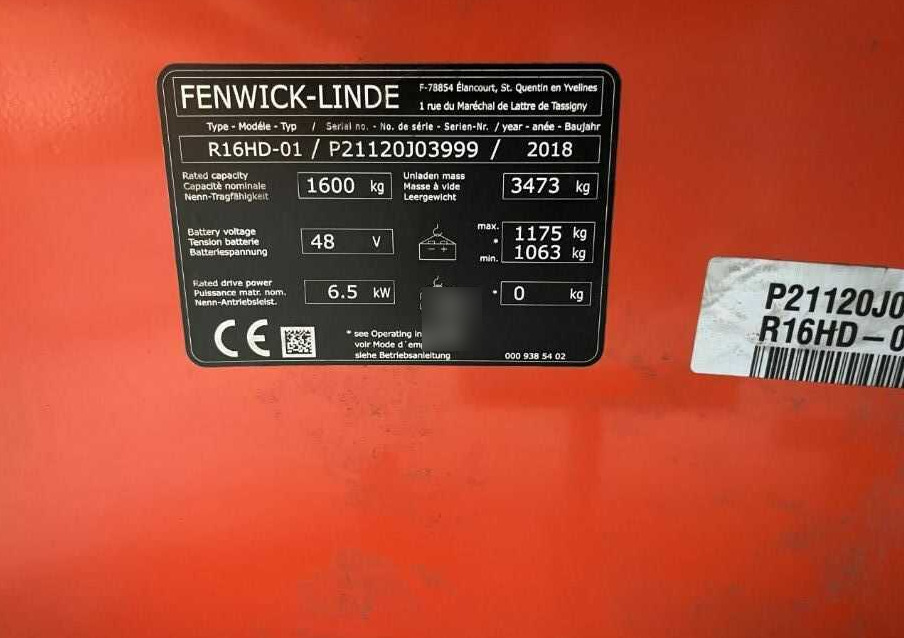 Linde R16HD-01 - Empilhador retráctil: foto 4 Linde R16HD-01 - Empilhador retráctil: foto 4