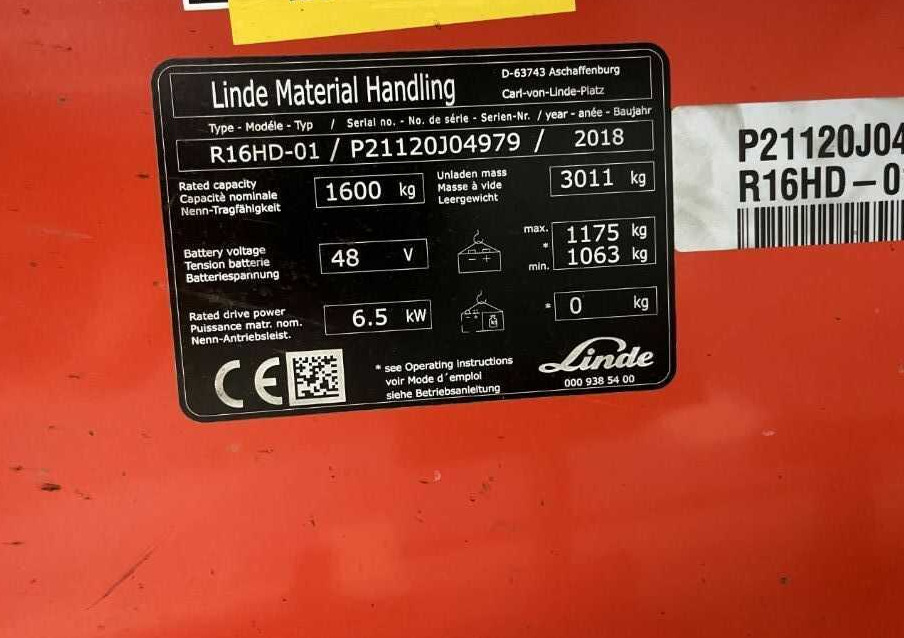 Linde R16HD-01 - Empilhador retráctil: foto 4 Linde R16HD-01 - Empilhador retráctil: foto 4