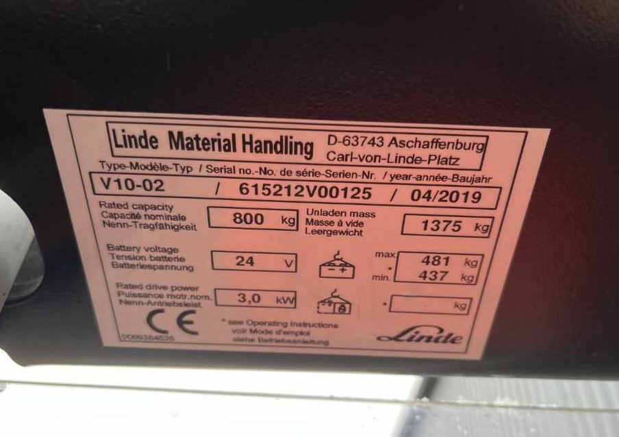Linde V10-02 - Order-picker: foto 4 Linde V10-02 - Order-picker: foto 4