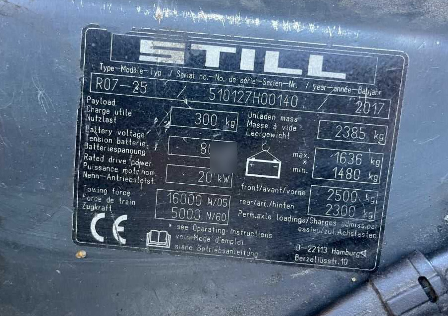 Still R07-25 - Trator elétrics: foto 4 Still R07-25 - Trator elétrics: foto 4