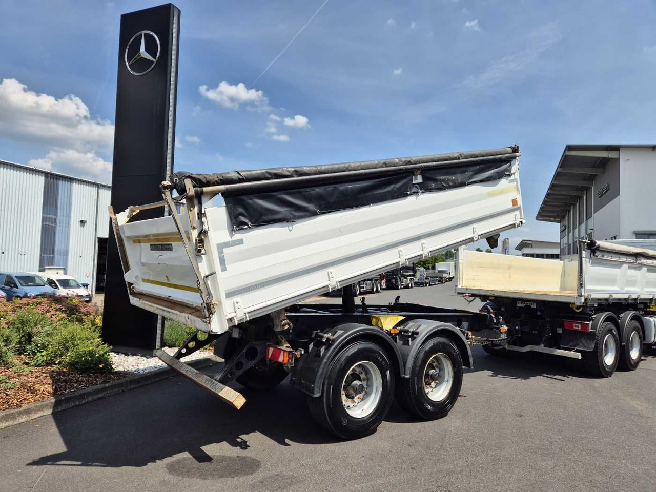 Meiller MZDA D 316 BPW Liftachse 50er Öse Plane - Reboque basculante: foto 1 Meiller MZDA D 316 BPW Liftachse 50er Öse Plane - Reboque basculante: foto 1