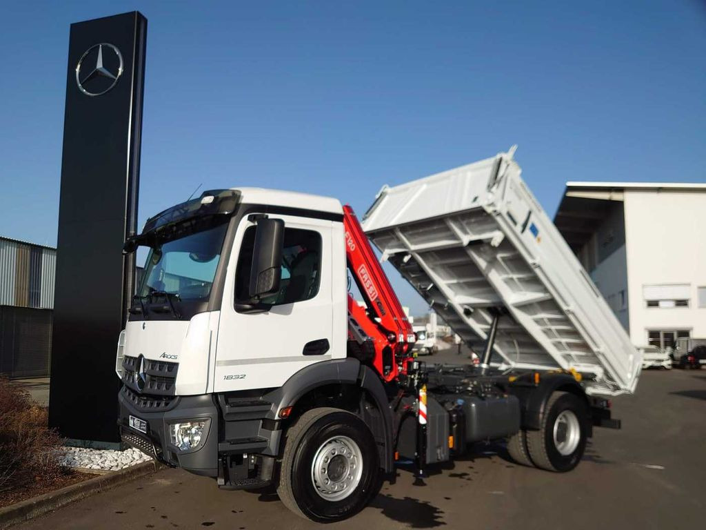 Mercedes-Benz Arocs 1832 KK 4x2 Kipper+Kran Fassi F120+Funk - Camião basculante, Camião grua: foto 1 Mercedes-Benz Arocs 1832 KK 4x2 Kipper+Kran Fassi F120+Funk - Camião basculante, Camião grua: foto 1