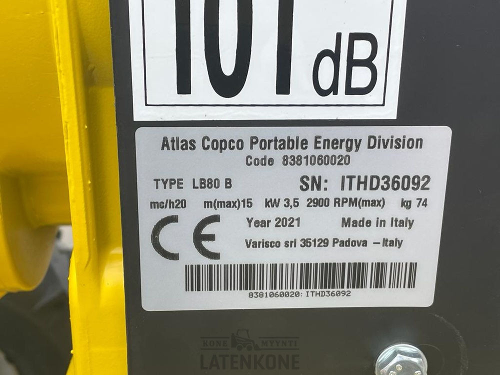 Bomba de água Atlas Copco LB 80B vesipumppu: foto 15
