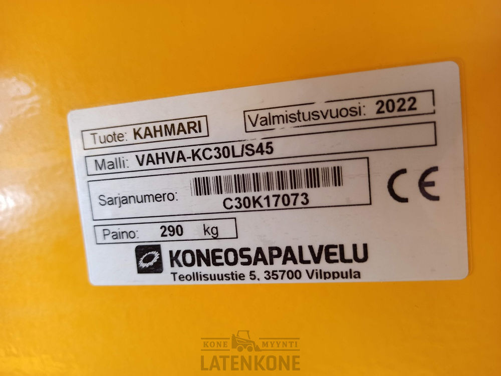 Garra para Máquina de construção Vahva KC30 S45 kaivinkoneen koura: foto 11