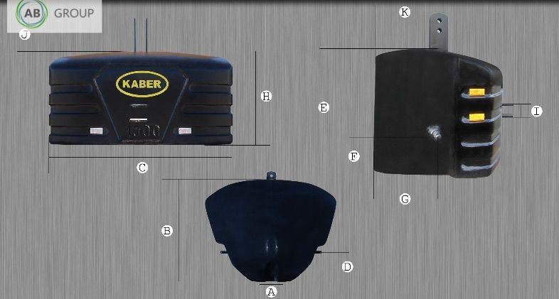 Kaber counterweight type C (seashell) - 600 kg - Contrapeso para Máquina agrícola: foto 3 Kaber counterweight type C (seashell) - 600 kg - Contrapeso para Máquina agrícola: foto 3