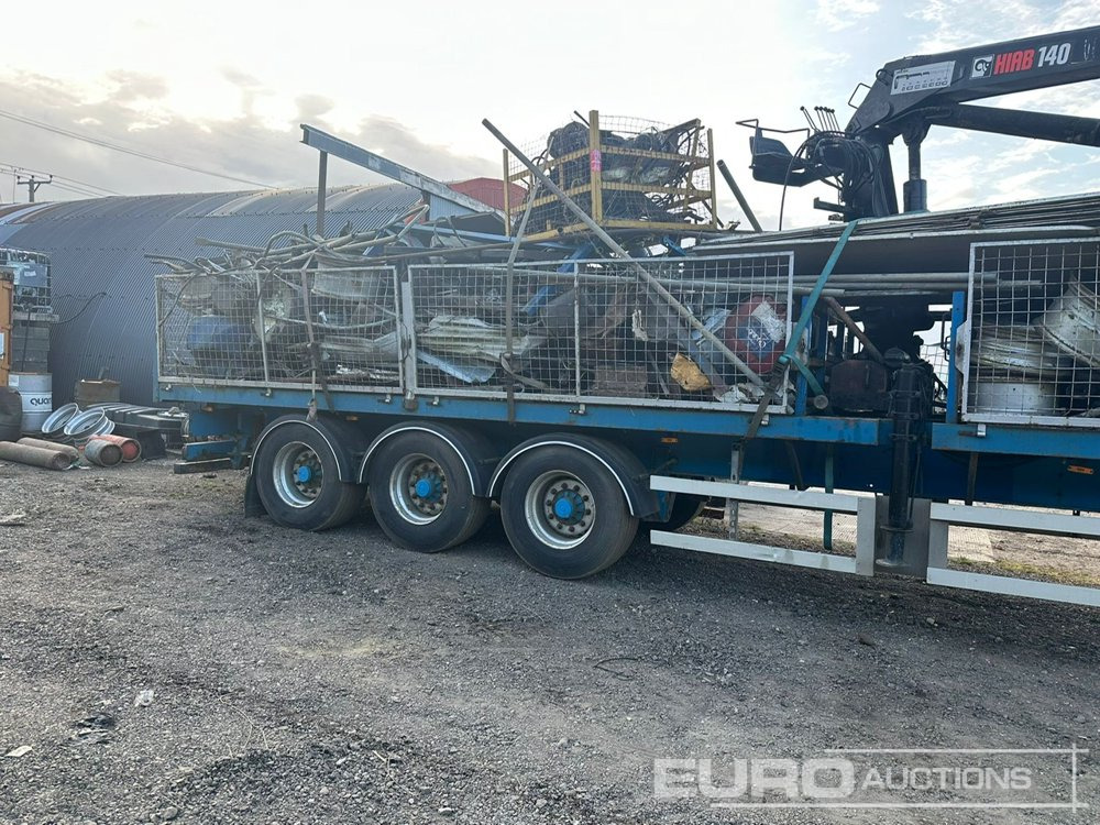2010 SDC Trailer Tri Axle Flatbed Trailer, Hiab 140 Crane - Semi-reboque plataforma/ Caixa aberta: foto 4 2010 SDC Trailer Tri Axle Flatbed Trailer, Hiab 140 Crane - Semi-reboque plataforma/ Caixa aberta: foto 4
