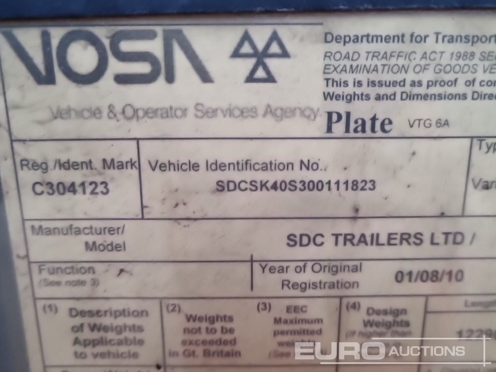 Semi-reboque chassi 2010 SDC Tri Axle Skeletal Tailer (5 of): foto 32