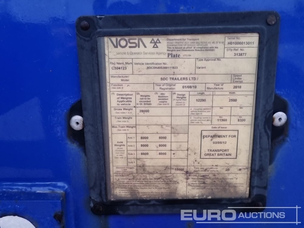 Semi-reboque chassi 2010 SDC Tri Axle Skeletal Tailer (5 of): foto 31