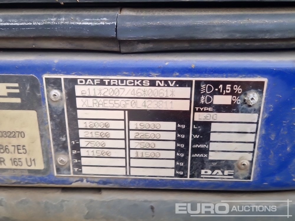 Camião de caixa aberta/ Plataforma 2013 DAF 55.220: foto 50