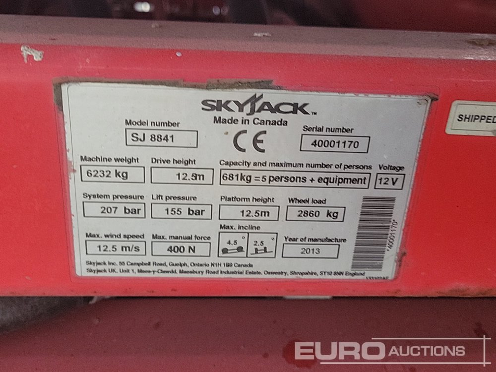 Plataforma aérea 2013 SkyJack SJ8841: foto 45