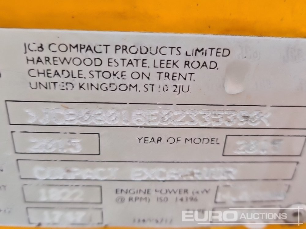 Mini escavadeira 2015 JCB 8018CTS: foto 37