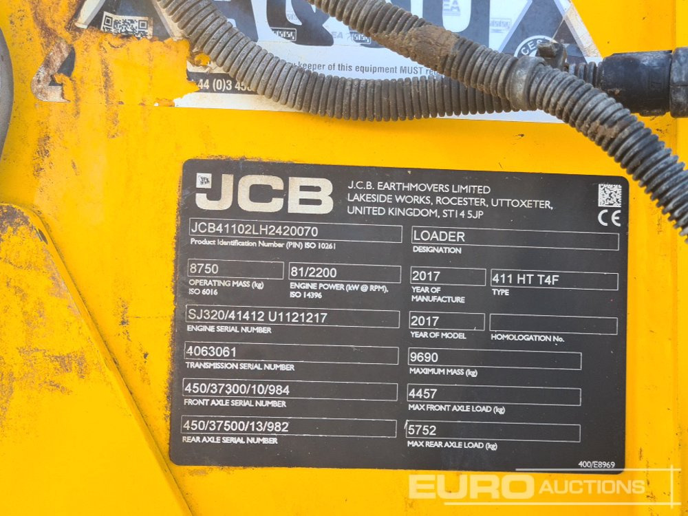 Pá carregadora de rodas 2017 JCB 411: foto 47