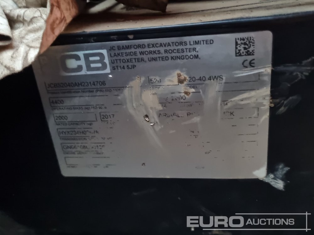 2017 JCB 520-40 - Empilhador telescópico: foto 1 2017 JCB 520-40 - Empilhador telescópico: foto 1