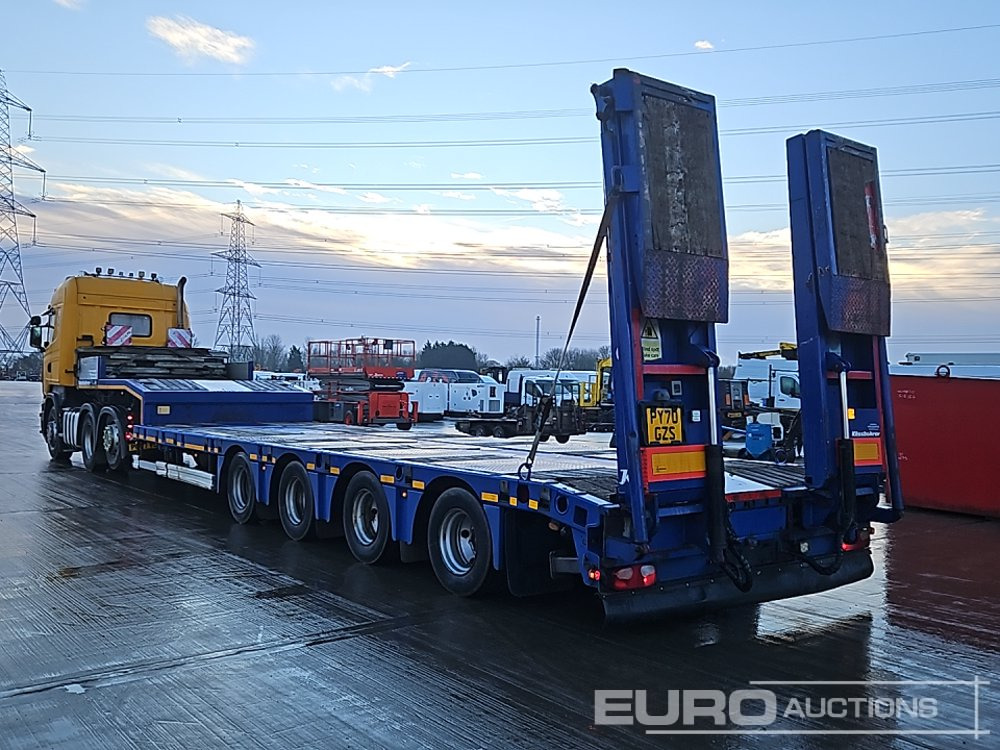 2017 Kassbohrer 4 Axle Extendable Stepframe Low Loader Trailer, 1 Rear Stear Axle, Out Riggers, Hydraulic Fliptoe Ramps - Semi-reboque baixa: foto 3 2017 Kassbohrer 4 Axle Extendable Stepframe Low Loader Trailer, 1 Rear Stear Axle, Out Riggers, Hydraulic Fliptoe Ramps - Semi-reboque baixa: foto 3