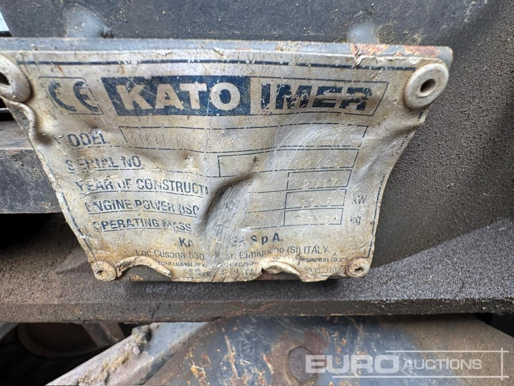 2017 Kato 17VXE - Mini escavadeira: foto 5 2017 Kato 17VXE - Mini escavadeira: foto 5