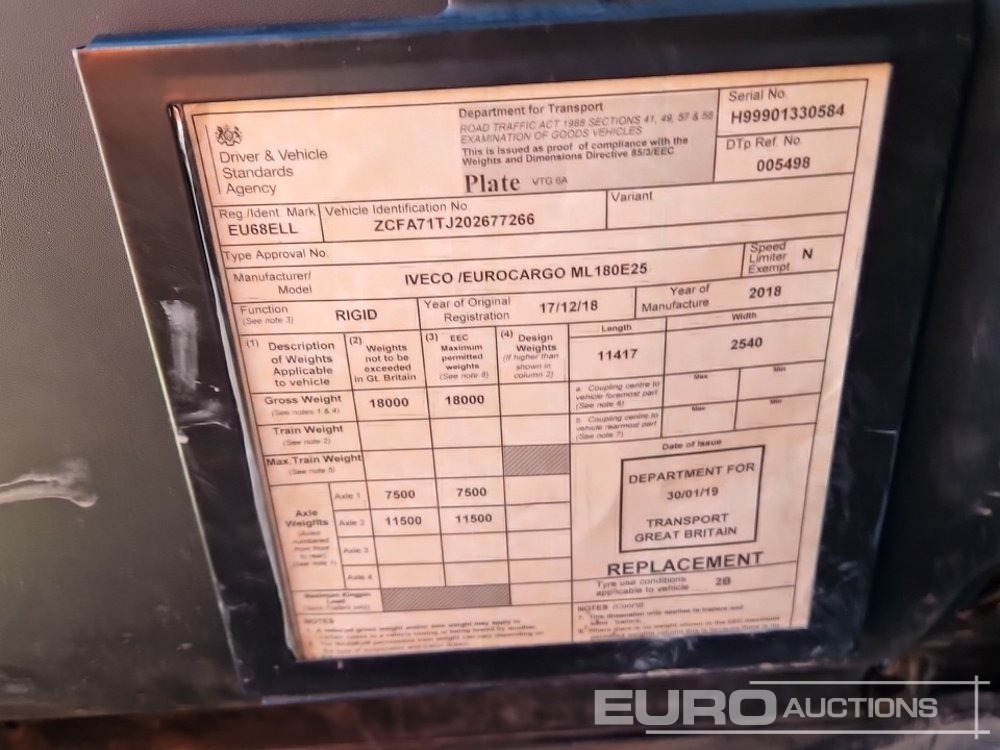 Camião de lona 2018 Iveco 180-250: foto 32