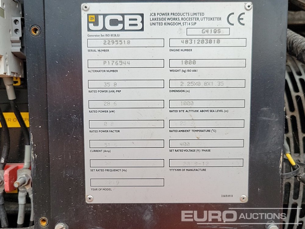 Gerador elétrico 2019 JCB G41QS: foto 28