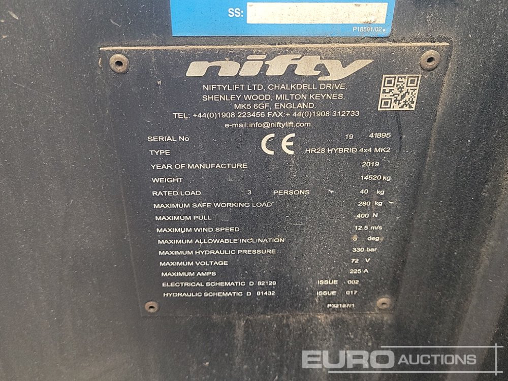 Plataforma aérea 2019 Niftylift HR28 Hybrid: foto 44