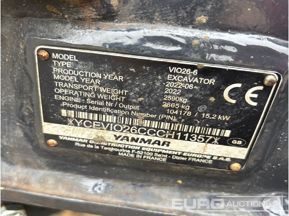 2022 Yanmar ViO26-6 - Mini escavadeira: foto 3 2022 Yanmar ViO26-6 - Mini escavadeira: foto 3