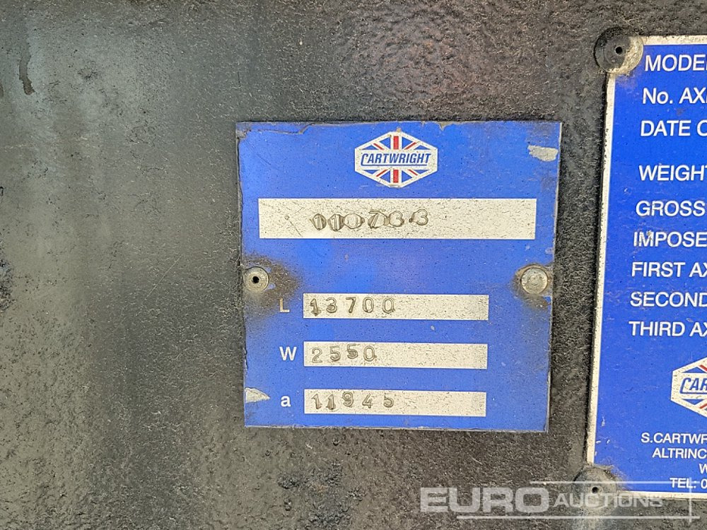 Semi-reboque plataforma/ Caixa aberta Cartwright Tri Axle Flatbed Trailer: foto 38