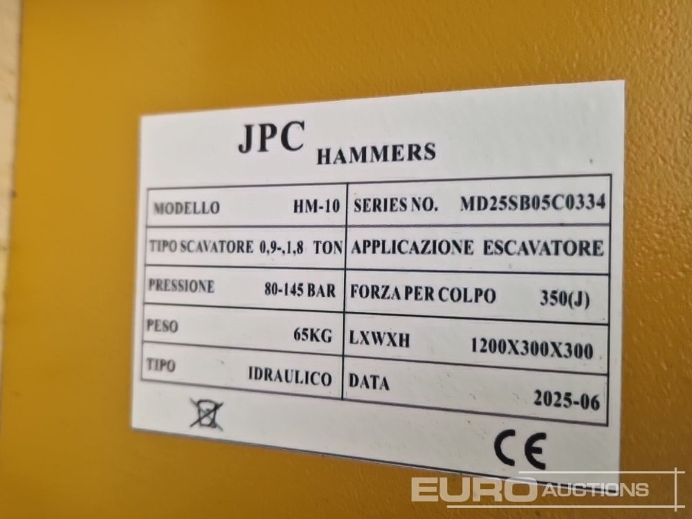 Equipamento para Escavadeira Unused 2025 JPC HM-10: foto 13 Equipamento para Escavadeira Unused 2025 JPC HM-10: foto 13