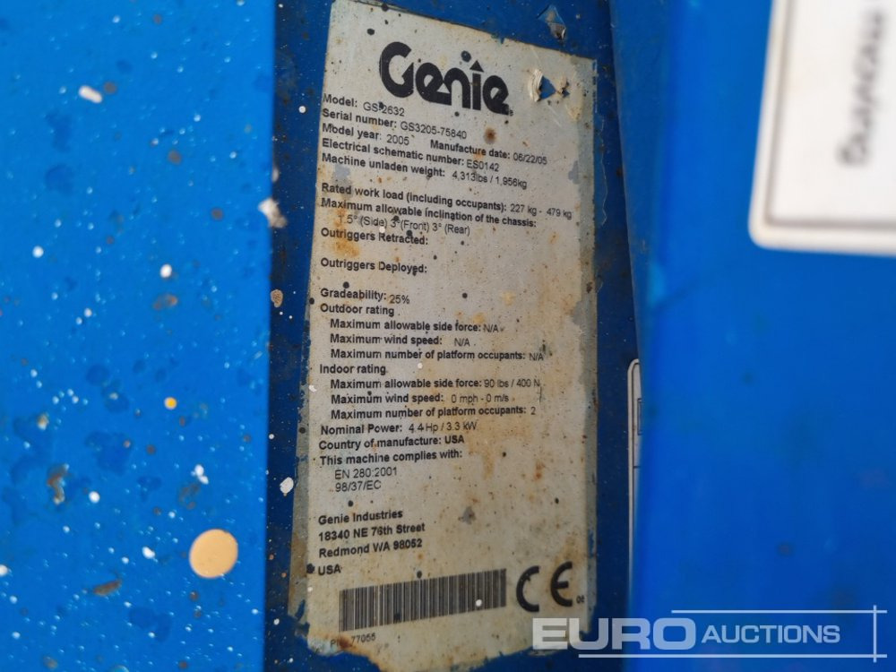 Plataforma aérea Genie GS2632: foto 37