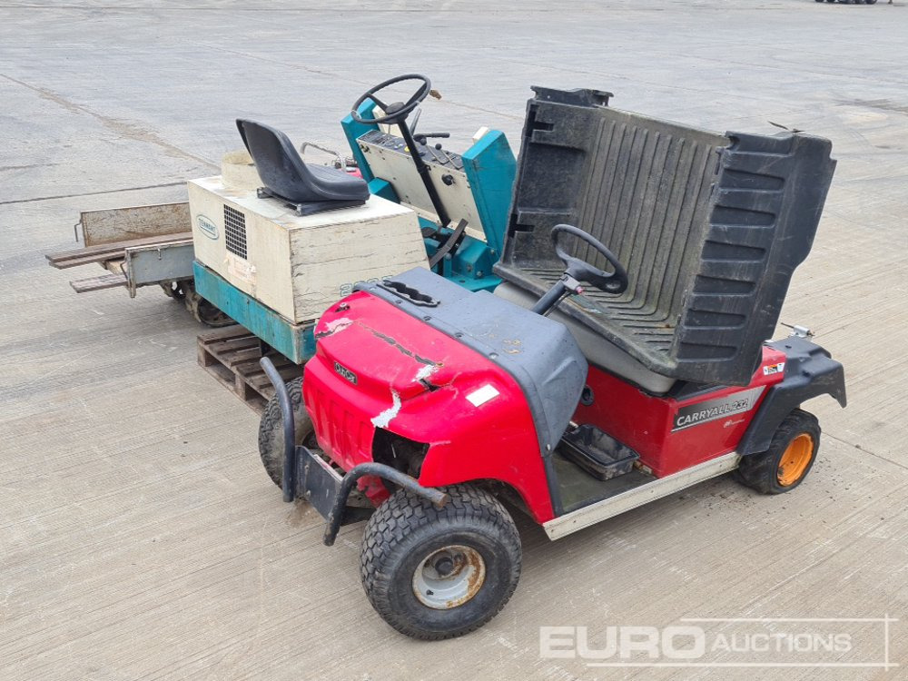 Ingersoll Rand Carryall 232 Electric Golf Cart, Tennant 200E Electric Floor Cleaner, Honda Petrol Tracked Wheelebarrow (Parts Missing) - Carrinho de golfe: foto 1 Ingersoll Rand Carryall 232 Electric Golf Cart, Tennant 200E Electric Floor Cleaner, Honda Petrol Tracked Wheelebarrow (Parts Missing) - Carrinho de golfe: foto 1