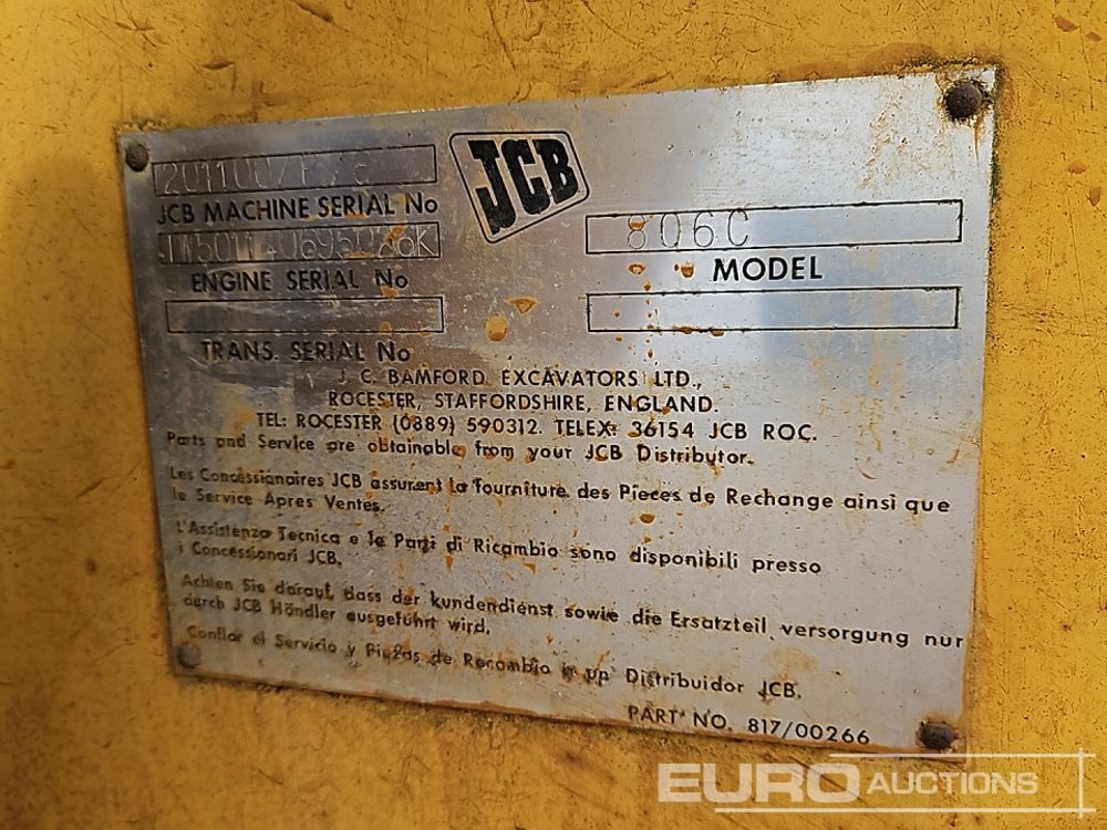 Escavadora de rastos JCB 806C: foto 45